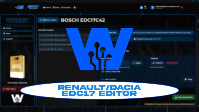 Renault / Dacia EDC17 editor in WREET