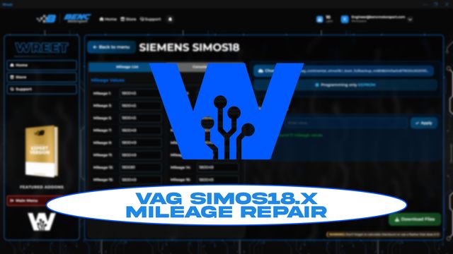 VAG Simos18 mileage repair in WREET
